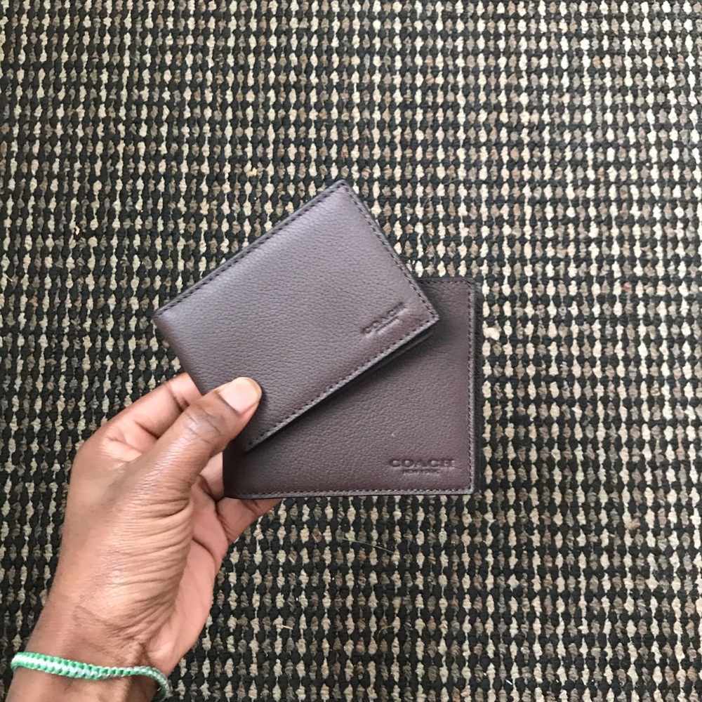 Men’s coach double billfold wallet